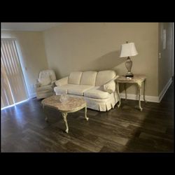 couch, coffee table and kitchen table for sale