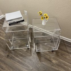 Acrylic Side Table Set $65 