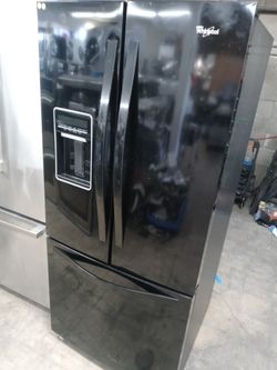 Whirlpool 30" black french door refrigerator - Free delivery