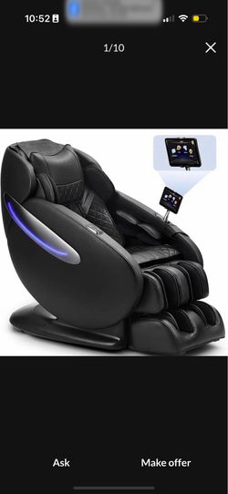 MYNTA Upgraded 3D Massage Chair, Zero Gravity Full Body Massage Chair with Sl Track, Bigger Massage Roller, 12 Auto Modes, Lumbar and Calf Heating, LC