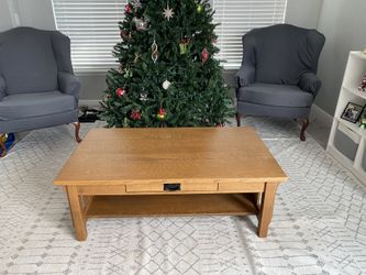 Authentic Amish Hand Made Solid Oak Coffee Table