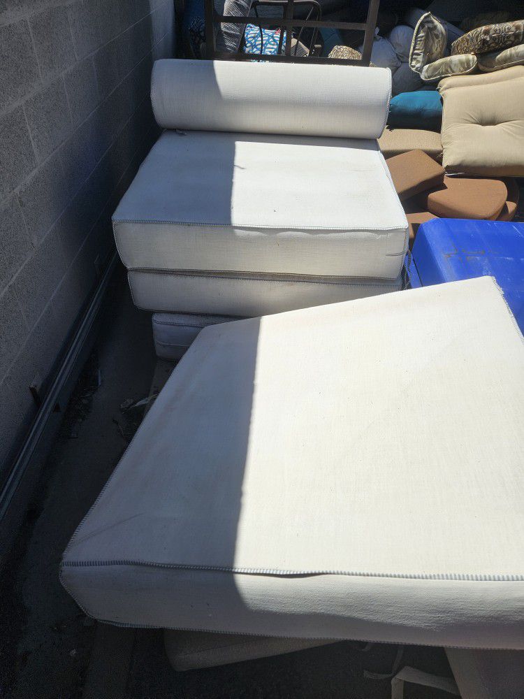 Cb2 Outdoor Daybed  Cushions And Bolster Foam Back Pillows Lot