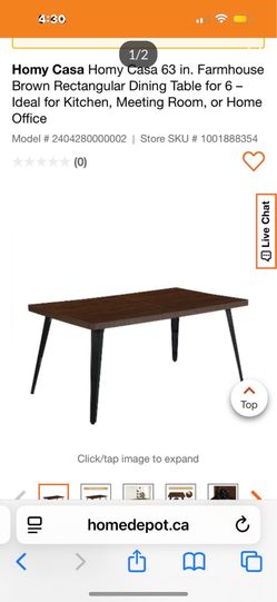 Brown dining room table BRAND NEW