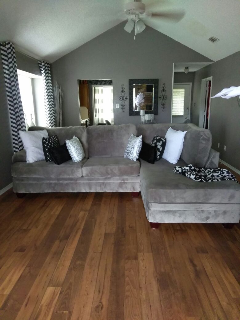 Very nice grey sectional sofa