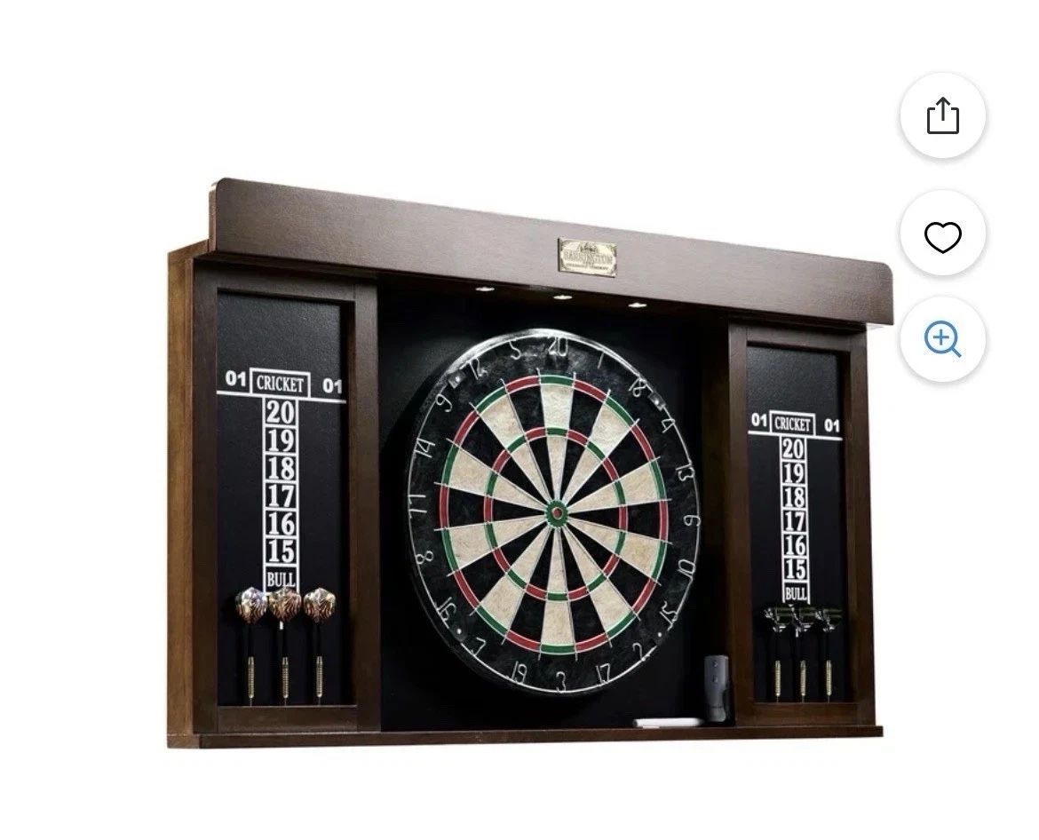 Dart board cabinet set