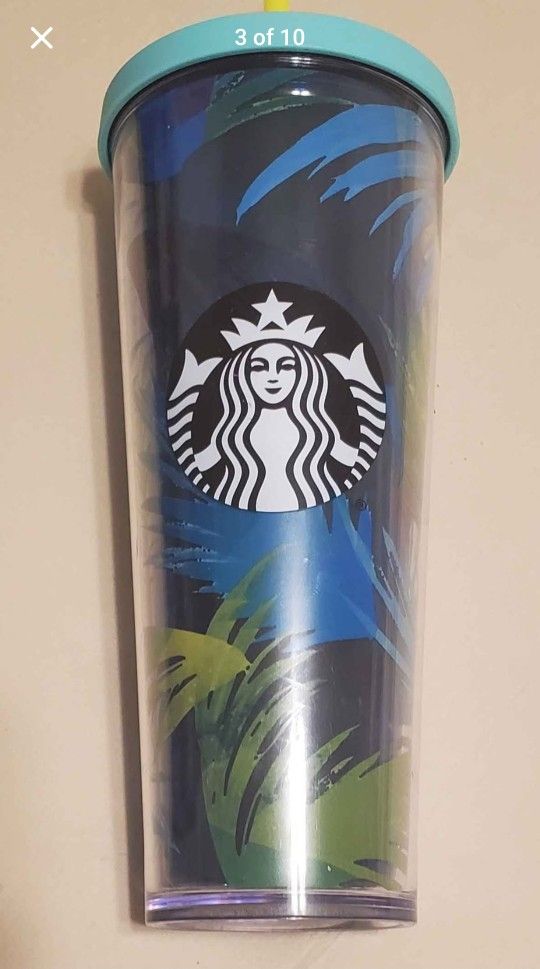 Brand New 4 Beautiful Large Starbucks  24 Oz Tumblers.   ( Never Used Still Has Price Tags On Them All ).
