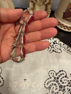 Turquoise in silver bracelet like new!