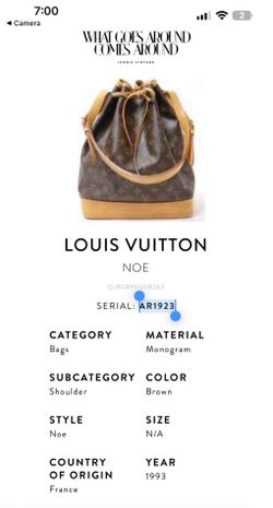 Louis Vuitton Large Bag- 100% Original 