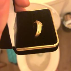 14k Men’s White And Yellow Gold Diamond Ring Brand 