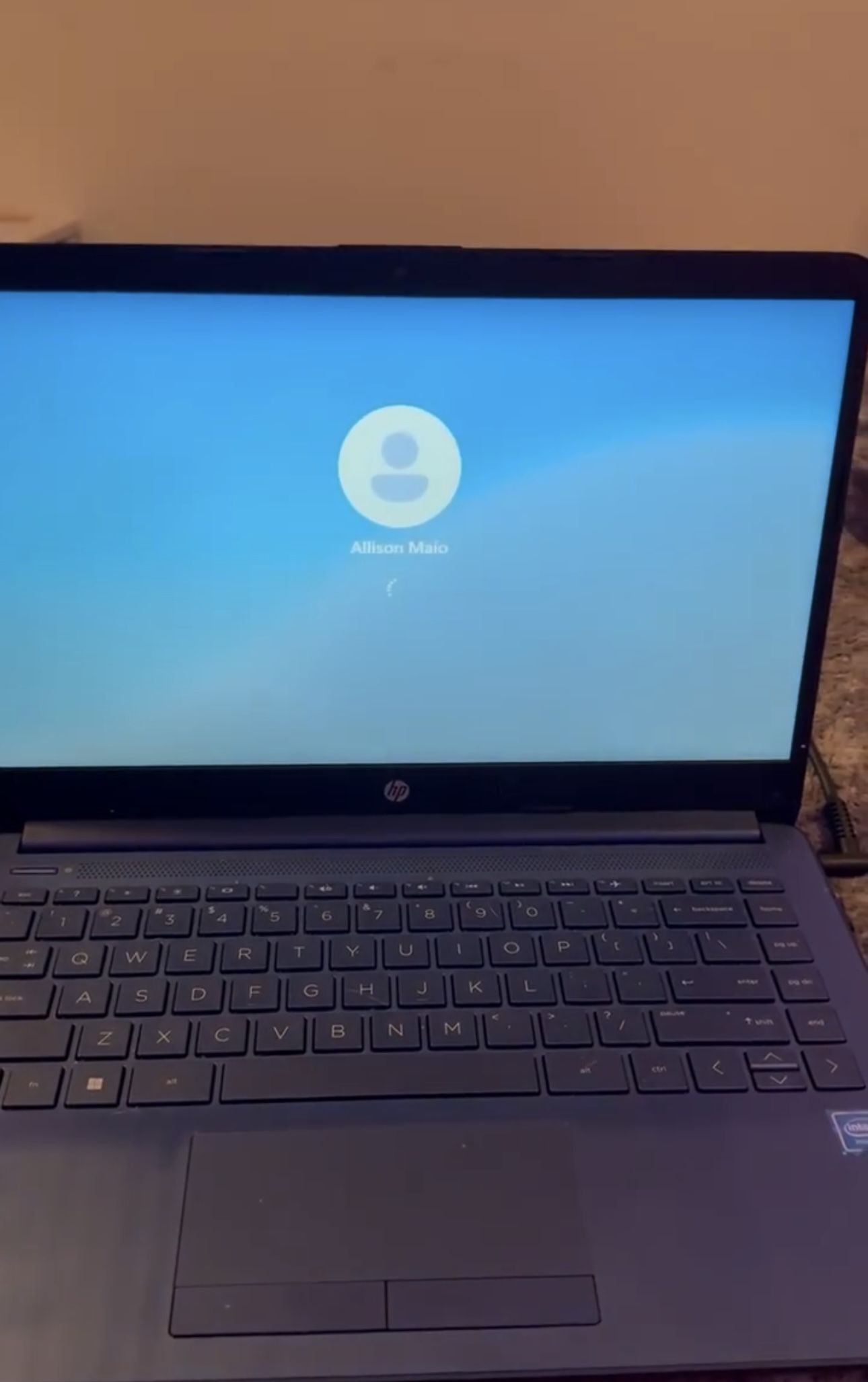 hp blue 14” screen laptop