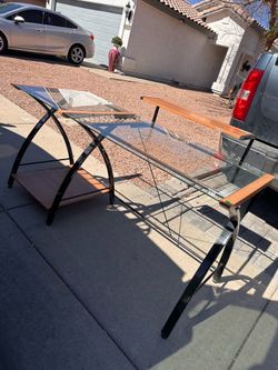 Glass desk