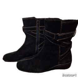 🔥A2 by Aerosoles Women's Black Suede Boots - Size 8.5M
