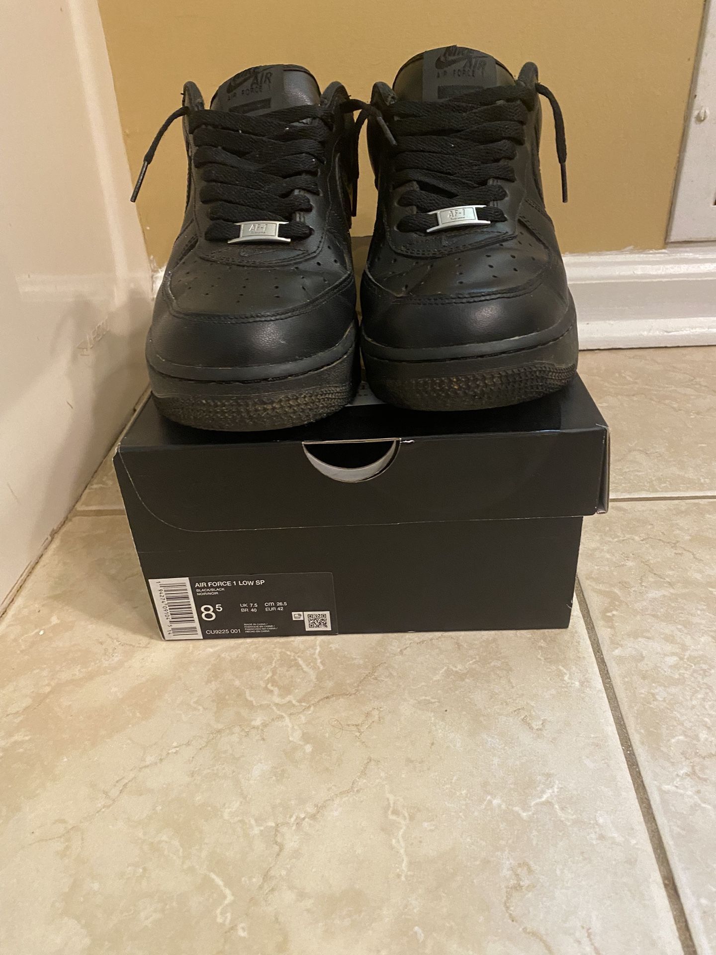 Black Air Force 1 Supreme