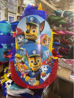 Paw patrol pastel piñata