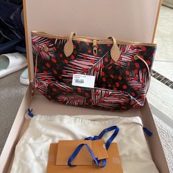 Louis Vuitton Neverfull NM Tote MM Brown Canvas