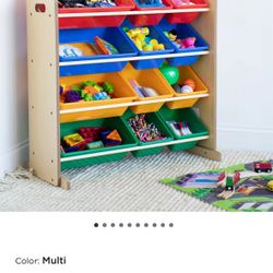 Humble Crew Toy Organizer with 12 Plastic Bins