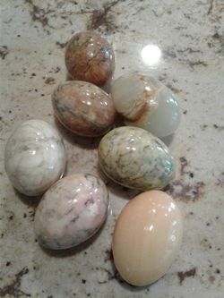 Gemstone decorative eggs. $8 each