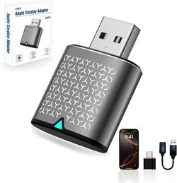 Brand new in box Wireless Carplay Adapter for iPhone, Bluetooth Car Play Dongle Carplay Wireless Adapter Compatible with iPhone iOS 10+, Stable & No D