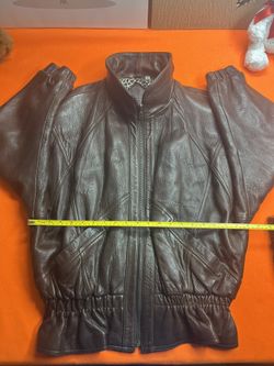 👀🔥Preston N York Woman’s 100%Lamb Leather Jacket VNTG‼️