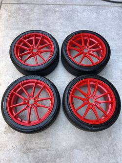 Koing 18in wheels 5x114.3 (5x4.5) Tires 235/40r18 Fit Honda Acura Hyundai Kia Mazda Subaru Toyota