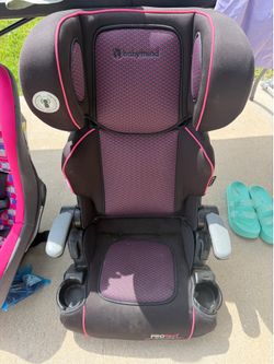 Black and pink car seat