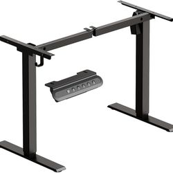 Electric Standing Desk Frame, Single Motor Height Adjustable Table Legs with Memory Presets for Home Office, Stand Up Desk Legs for 40 to 63 inch Desk