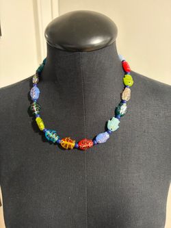 Colorful Glass Fish Bead Necklace