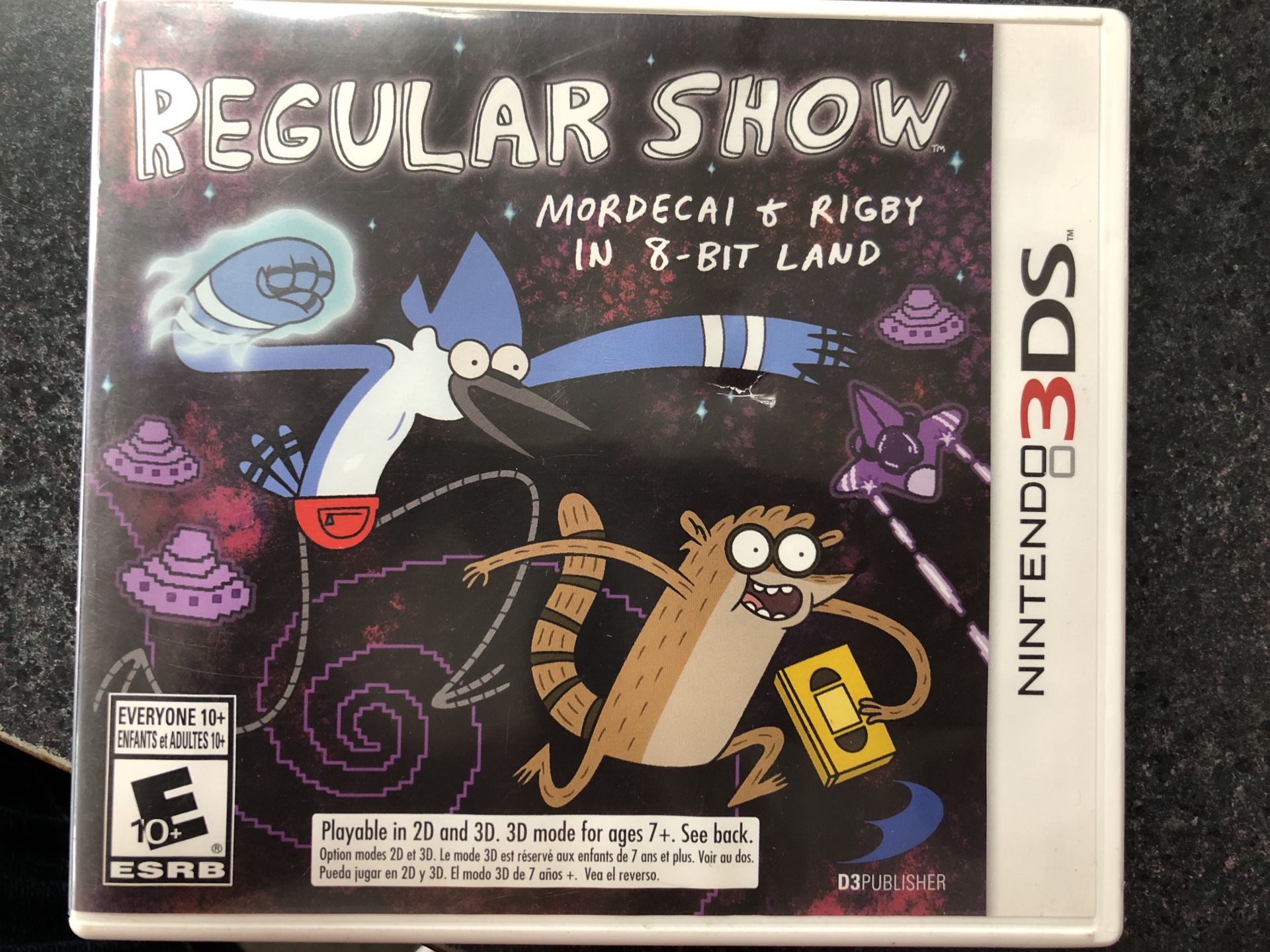 Regular Show Mordecai & Rigby in 8-bit land Nintendo 3DS game - Used