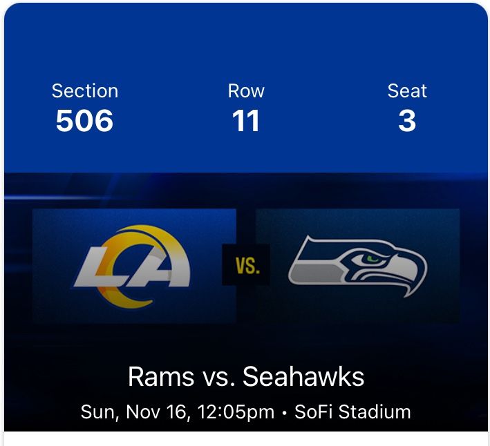 Rams Vs Seahawks 