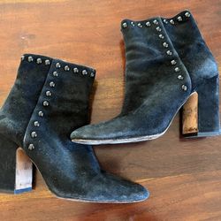 Coach Size 6 Black Suede Booties (with Heel)