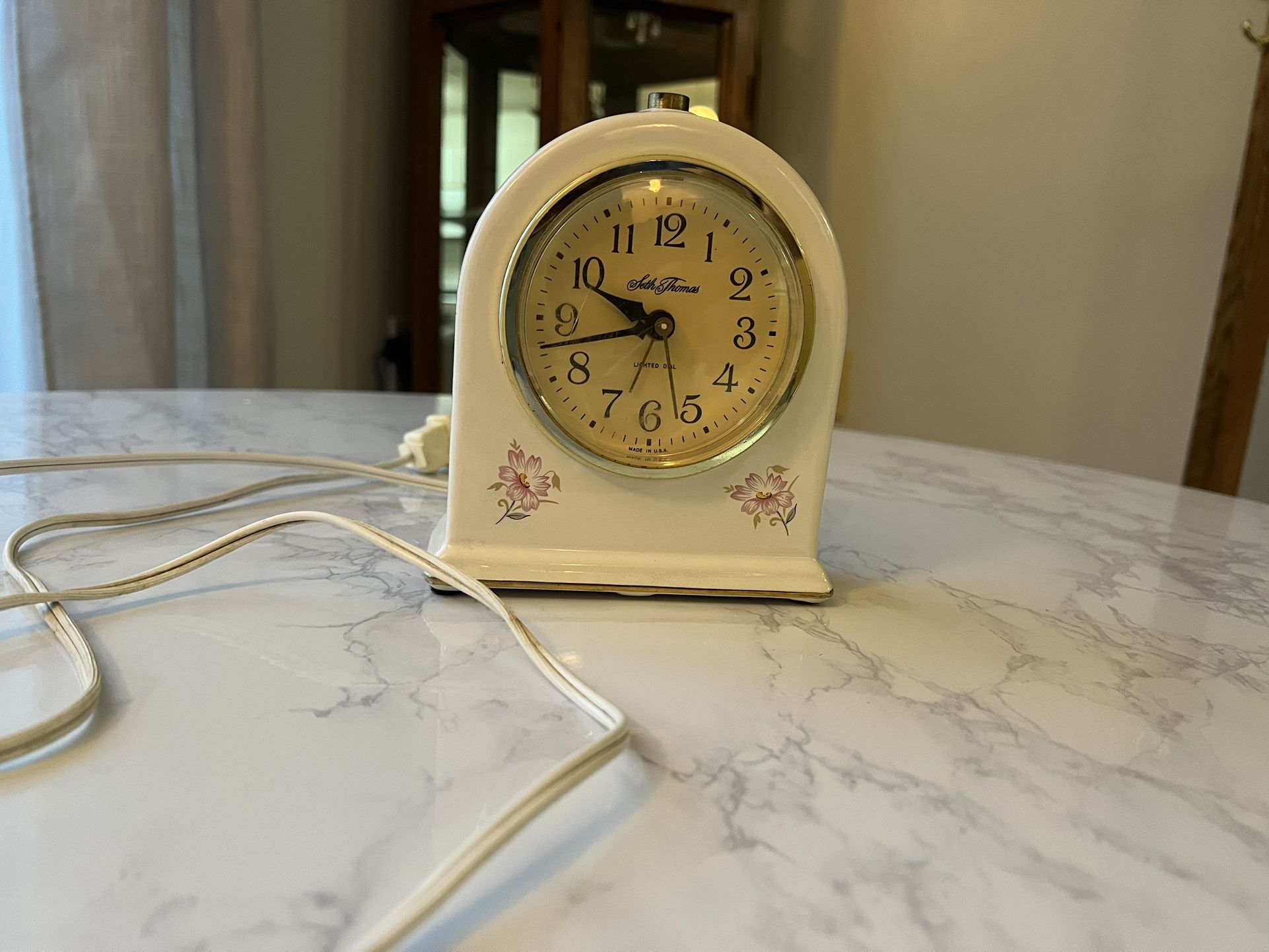 Vintage Seth Thomas Clock Lighted Dial USA
