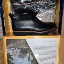 Samuel HUBBARD Man's 10 M Rainy Day Re-Boot Gore-Tex Black Leather Boots