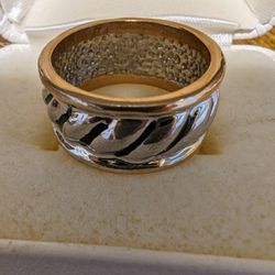 Silver And Gold Plated Ring