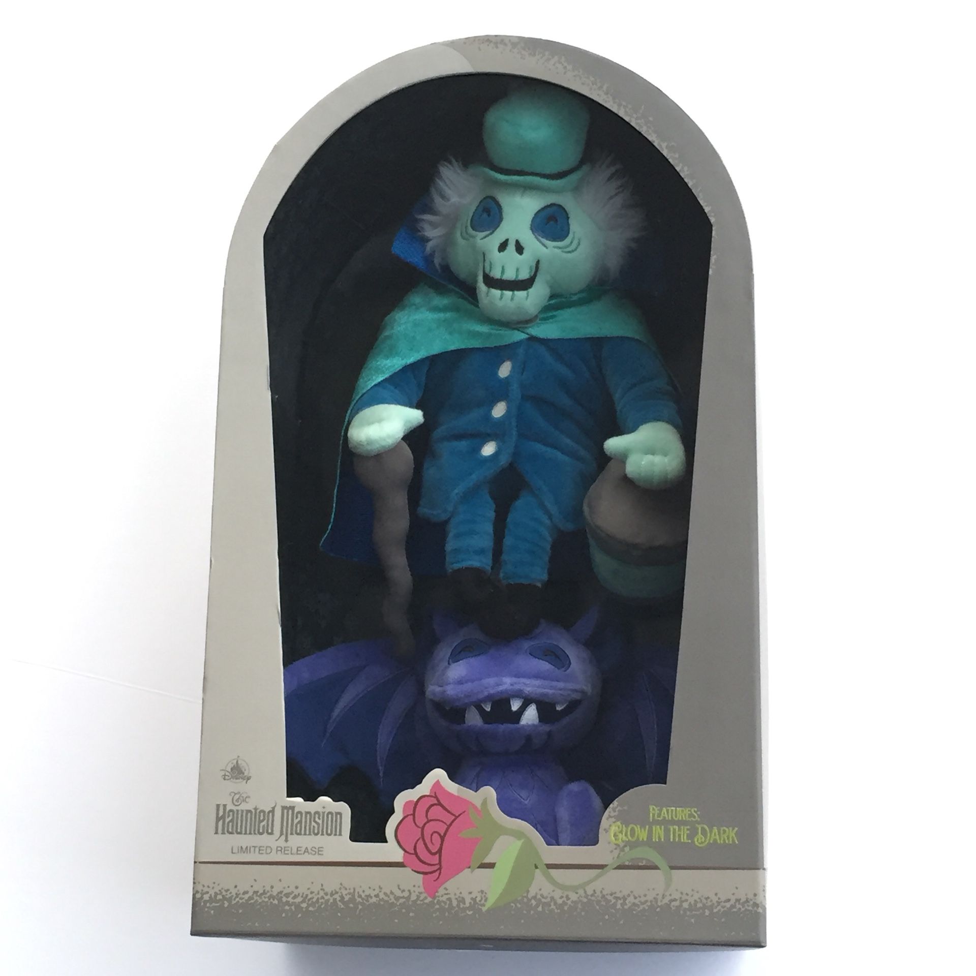 Disney Parks Haunted Mansion Plush Hatbox Ghost Limited Release Disneyland