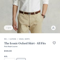 Ralph Lauren The Iconic Oxford Shirt XL White 