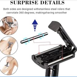 Unisex Steel Black Double Edge Safety Razor
