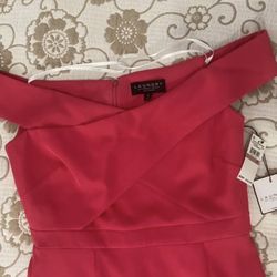 Pink Off- the-shoulder Dress - Size 12