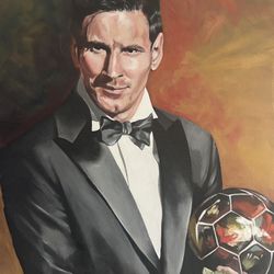 Messi Oil Paint