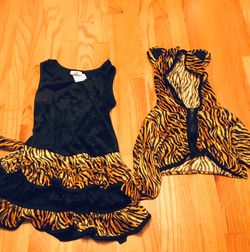Girls Leopard 2 Piece Costume