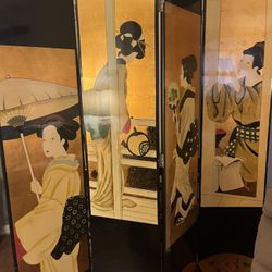 Oriental 4 Panel Screen