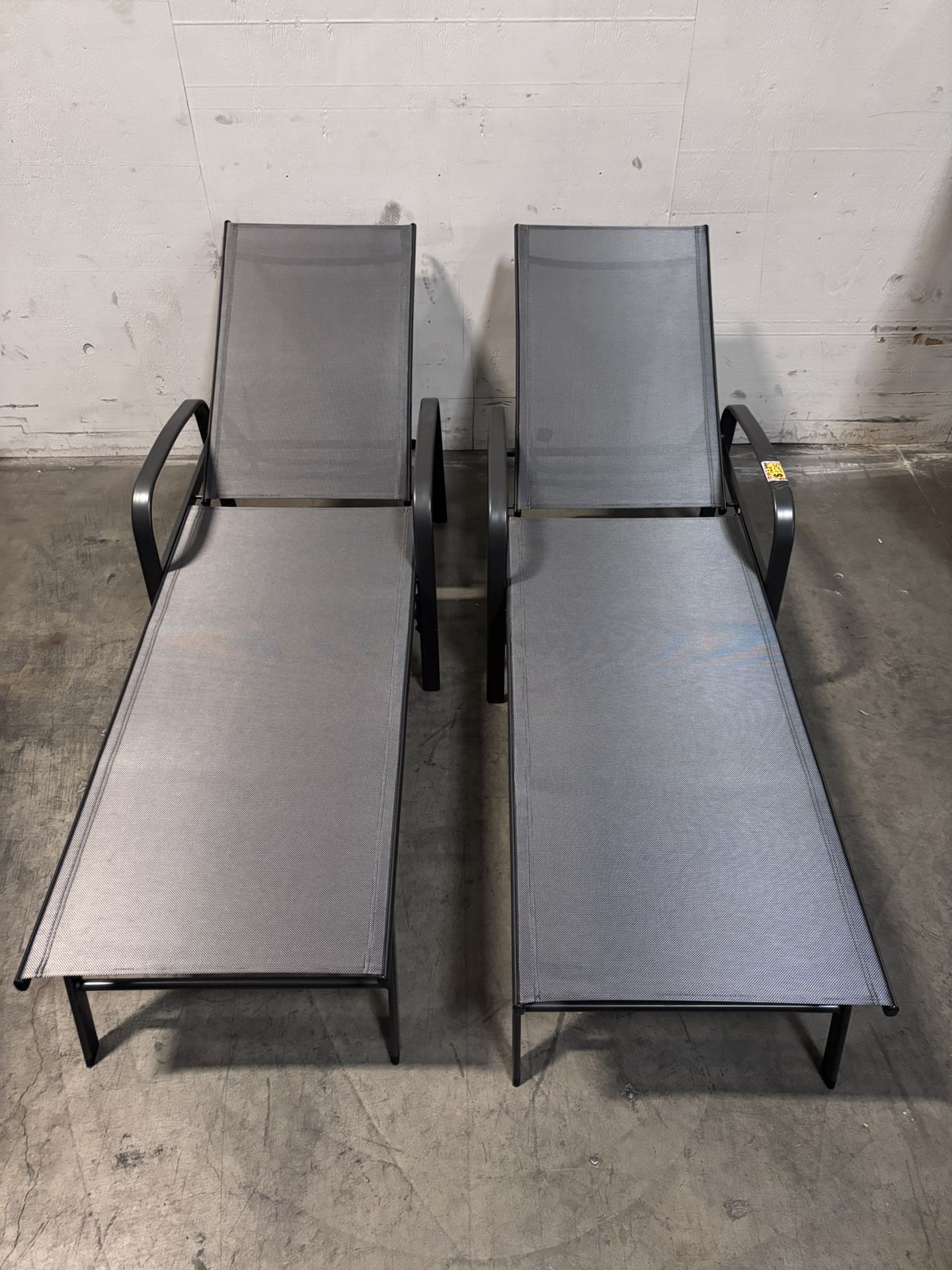 On Sale $125 Assembled- Set Of 2 Adjustable Pool Lounge Chairs. Gray-350 pounds weight Capacity (pillow Not Included