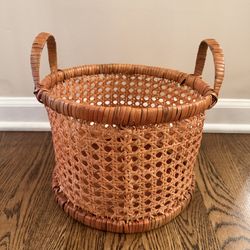 Small Wicker Woven Storage Basket with Handles