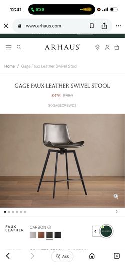 For Arhaus  swivel barstool chairs