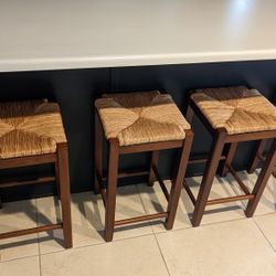 4 Rattan Counter Stools