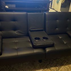Foldable Black Couch 