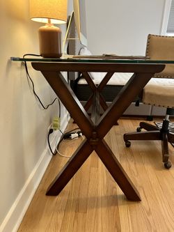 Pottery barn sale glass desk
