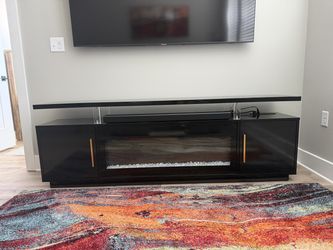 Electric Fireplace TV Stand / Entertainment Center — $275 OBO