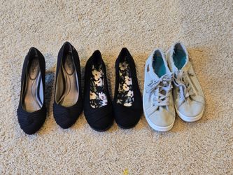 3 pairs womens shoes size 10