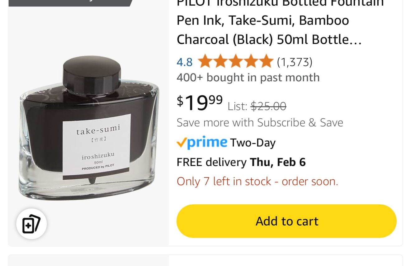 Japanese pilot iroshiziku Color Inks