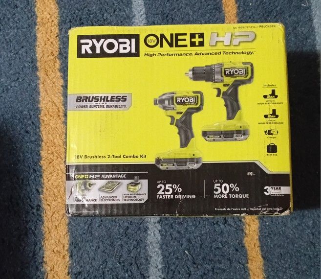 ONE+ HP 18V Brushless Cordless 1/2 in. Drill/Driver and Impact Driver Kit w/(2) 2.0 Ah Batteries, Charger, and Bag